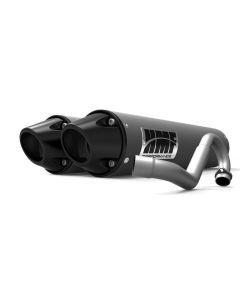 HMF Muffler Can-Am Commander 800-1000 14-20 Gun Metal Performance Dual 3/4 Exhaust Black Euro End Cap