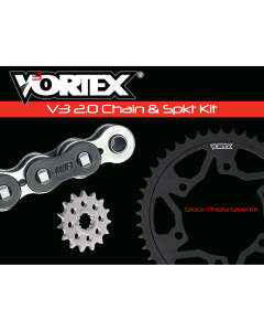 Vortex Black GFRS 520RX3-128 Chain and Sprocket Kit 16-45 Tooth - CK6431