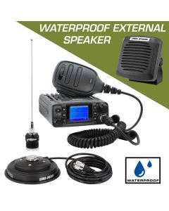 Rugged Radios Adventure Radio Kit - GMR25 Waterproof GMRS Mobile Radio Kit and External Speaker RK-GMR25-SPK