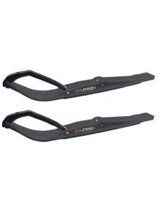 Pair of Black C&A Pro Razor [RZ] 6" Snowmobile Skis W/Black C&A Loops