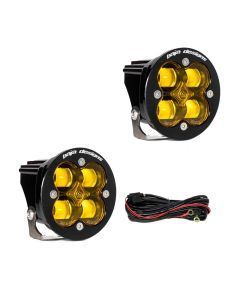 Baja Designs Auxiliary LED Light Pod Pair Squadron-R Series SAE Pattern Baja Amber Lens Universal 247816