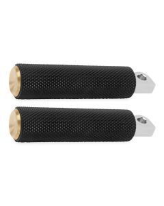 Arlen Ness Knurled Brass Fusion Male Mount Foot Pegs for Harley or Metric New