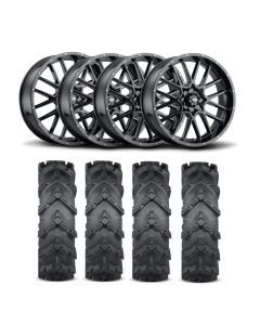 ITP Hurricane 18" Matte Black Wheels And Cryptid Tires [34x10-18]