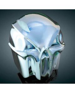 Kuryakyn Chrome Zombie Skull Horn Cover Accent Dress Up Harley Models 1992-2017