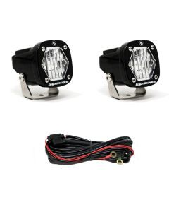 Baja Designs Auxiliary LED Light Pod Pair S1 Series Wide Cornering Pattern Clear Lens Universal 387805