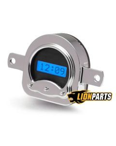 1951 Ford Car Digital Clock, Black Alloy Style Face, Blue Display