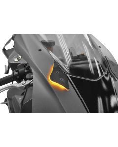 New Rage Cycles Mirror Block Off LED Replacement Turn Signal Black - R1-MBO