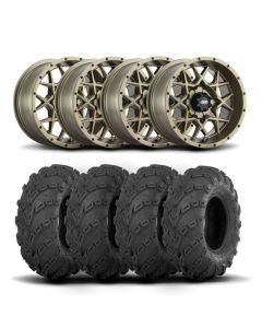 ITP Hurricane 14" Bronze Wheels And Mud Lite Tires [27x10-14]