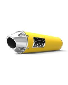 HMF Muffler Yamaha YFZ 450 04-13 Yellow Performance Slip On Exhaust Euro End Cap Side Mount