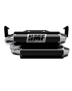 HMF Muffler Dual Slip-On Performance Exhaust Black Euro Polished End Cap For Can-Am Outlander 1000/850 2025-2026 14655636186