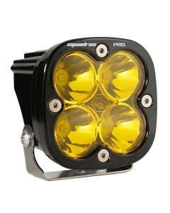Baja Designs Auxiliary LED Light Pod Each Black Case Squadron Pro Series Spot Pattern Baja Amber Lens Universal 490011