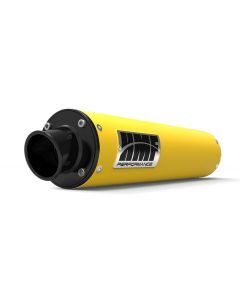 HMF Muffler Can-Am Outlander MAX 08 Can-Am Yellow Performance Slip On Exhaust Black Turn Down End Cap Spring-Mount