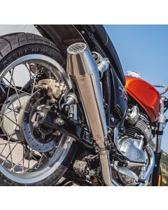 GPR Ultracone Inox Cafè Racer Silencer For Triumph Bonneville T120 2016-2019