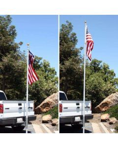 Rugged Radios 20 Ft Telescoping Flag Pole for Base Camp and Base Station Antenna ANT-POLE-20
