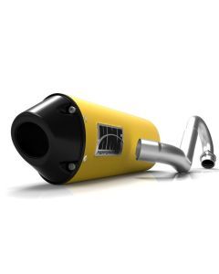 HMF Muffler Yamaha YFZ 450 04-13 Yellow Performance Full System Exhaust Black Euro End Cap Side Mount