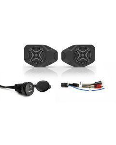 SSV Works Overhead 6.5" Speaker Adapters With RCA Harness And AUX/USB Add-On