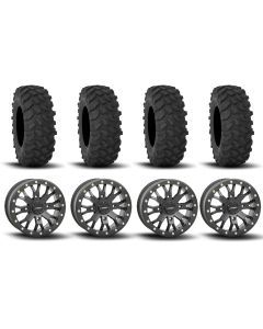 System 3 SB-4 Beadlock Matte Black 15" Wheels And XTR370 Tires [32x10-15]