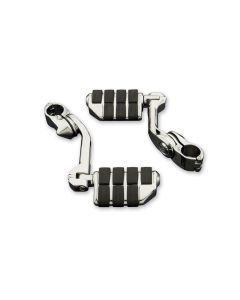 Kuryakyn Chrome 1.25 Engine Guard Long Arm Dually ISO Highway Pegs Harley Honda