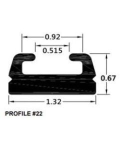 SPI Black Slide Runner Profile 22 66" 222-66-80