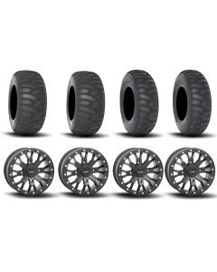 System 3 SB-4 Beadlock Matte Black 15" Wheels And SS360 Sand/Snow Tires [32x10-15] ,[32x12-15]