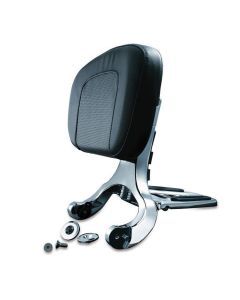 Kuryakyn Multi Purpose Driver Passenger Backrest Adjustable Chrome Luggage Rack