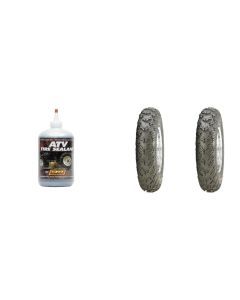 Set of 2 Holeshot ATR Radial Front Tires 25x8R-12 6-ply with Sealant