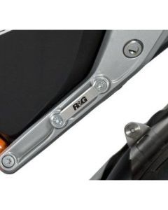 R&G Racing Silver Rear Foot Rest Delete Blanking Plates For 2016-2017 KTM 690 Duke R