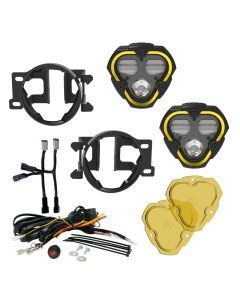 KC HiLiTES FLEX ERA 3 Dual Mode SAE Fog LED Light Pods - 2-Light Master Kit - Toyota Tacoma/4Runner/Tundra