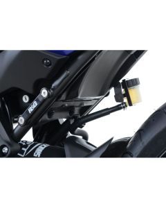 R&G Racing Black Rear Foot Rest Delete Blanking Plates For 2016-2020 Yamaha MT-07 Tracer 700 FJ-07