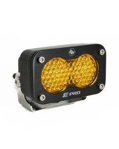 Baja Designs Auxiliary LED Light Pod Each Black Case S2 Pro Series Work/Scene Pattern Baja Amber Lens Universal 480016