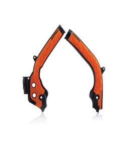 Acerbis Black/16 Orange X-Grip Frame Guard - 2449535229