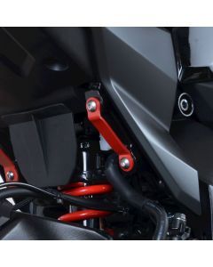 R&G Racing Matt Red Rear Foot Rest Delete Blanking Plates For 2019-2024 Suzuki Katana 1000