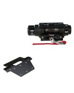 Viper 4500lbs V3 Winch Black Rope With Mount For Honda Rancher 420 2007-2013