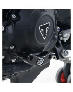 R&G Racing Black Engine Case Sliders LHS For 2017-2018 Triumph Speed Triple R