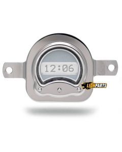 1951 Ford Car Digital Clock, Silver Alloy Style Face, White Display