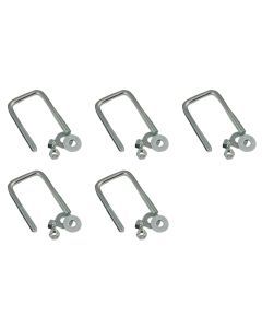 Set of 5 U-Bolt Only 7/16 Inch X 2-1/8 Inch X 4 Inch sq