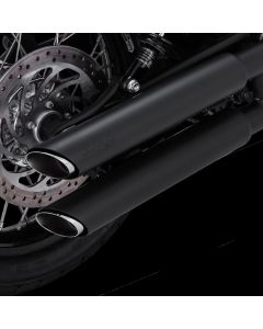 Vance & Hines Twin Slash 3in 2-2 Slip-On Exhaust Black 48323
