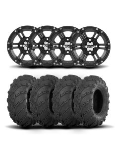 ITP SS212 14" Matte Black Wheels And Mud Lite Tires [27x10-14]