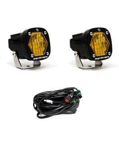 Baja Designs Pair S1 Amber Wide Cornering LED Light w/Mounting Bracket