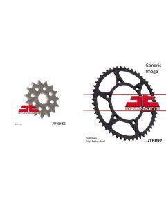 JT SPROCKETS Front and Rear Steel Sprocket Kit for OffRoad KTM 360 EGS 1996-1997