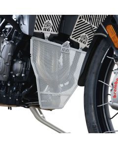R&G Racing Silver Downpipe Grill For 2020-2024 Triumph Tiger 900