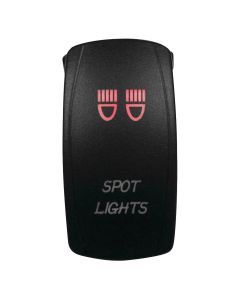 DragonFire Racing Laser-Etched Dual LED Switch - Spot light on/off - Red - 04-0065