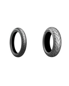 Bridgestone Battlax Adventure A41 110x80x19 And Battlax T33 150x70x17 Full OEM Tire Set For Suzuki DL1000 V-Strom 03-12