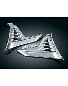 Kuryakyn Chrome Louvered Chrome Battery Box Covers Trim Honda Goldwing 2010 1800