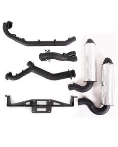 HMF Muffler Dual Full System Performance Exhaust Brushed Euro Blackout End Cap For Can-Am Outlander 1000/850 2025-2026 14656636092