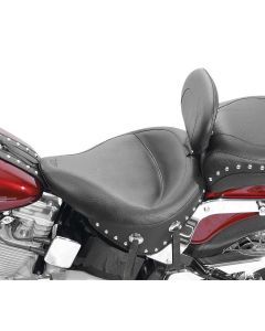 Harley FXSTC Custom 1986-1999 Wide Touring Solo Seat w/BR w/Chrome Studs Mustang