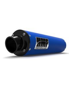 HMF Muffler Yamaha Grizzly/Kodiak 700 14-25 Candy Blue Performance Slip On Exhaust Black Turn Down End Cap