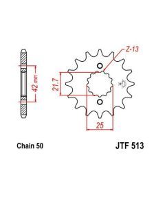 Steel Front Sprocket 18T for Street KAWASAKI KZ550C Ltd 1980-1983