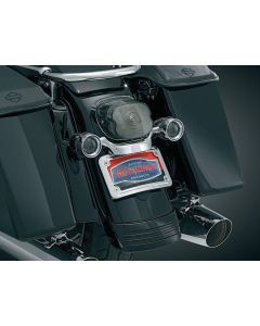 Kuryakyn Curved License Plate Frames for V-Twin Chrome