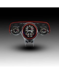 Intellitronix LED Analog Gauge Cluster Set With Black Faceplate For 1957 Chevrolet Bel Air With Speedometer Sending Unit